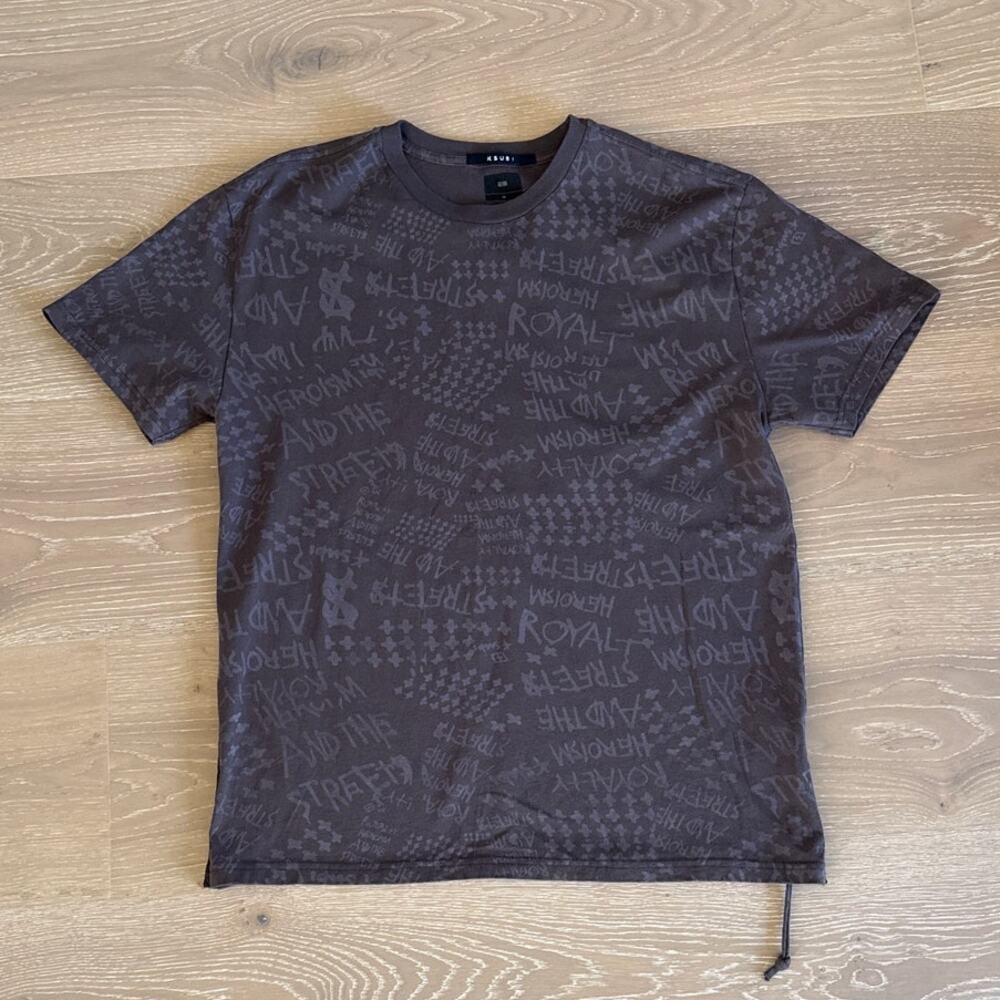 Ksubi T-Shirt Short Sleeves Heroism Biggie Size M Brownish Gray